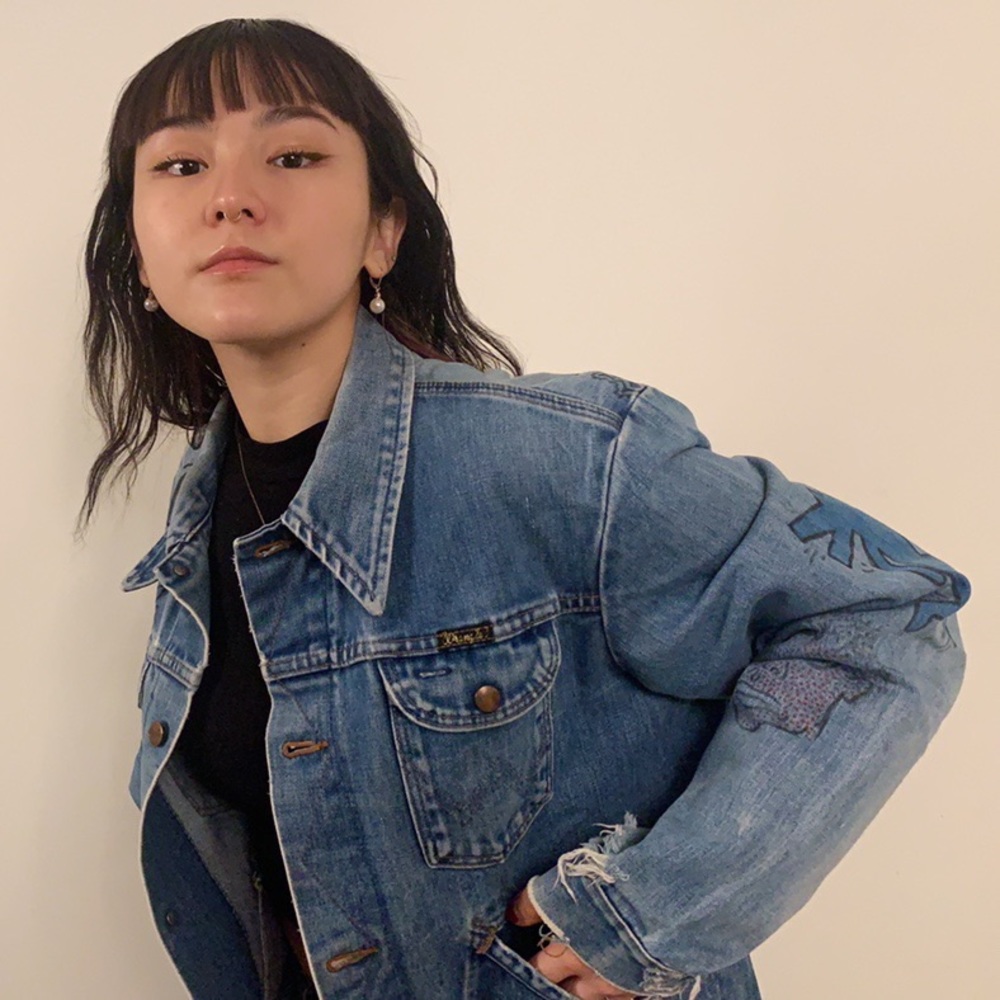 Up-cycled Keith Haring inspired Wrangler jacket